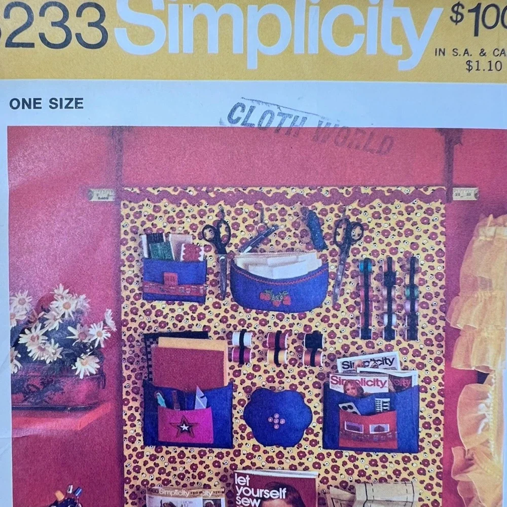 Simplicity 5233 Sewing Pattern‎ Sewphie Bird Organizer 1972 Vintage Pincushion